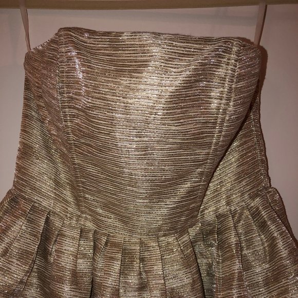 Holiday Dress Gold metallic.NWT - Picture 3 of 5